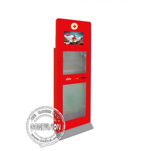 China Advertising Standee Hd Touch Screen Kiosk Digital Signage Totem With Emergency Kit Box supplier