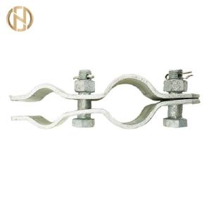 Custom Made Pole Accessories , Galvanized Fastening Clamp For ADSS OPGW Cable