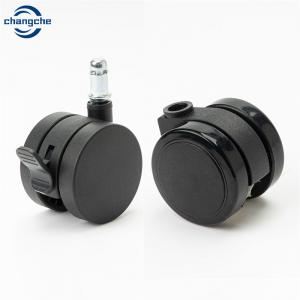 Furniture 2.5 Inch Caster Wheels PVC Rubber Ball Casters With Brake