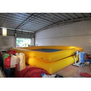 China Two Layer Blue Blow Up Swimming Pools 8 X 6m , Rectangle Large Inflatable Swimming Pool supplier