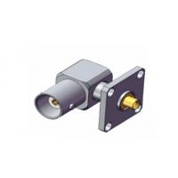 China BNC Female Right Angle Flange Mount RF Connector For 2# Semi Flexible / Rigid Cable on sale