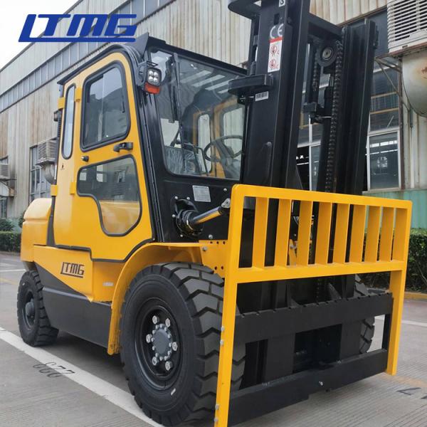 High Mast Manual Diesel Forklift Truck 5 Ton With Cabin And Air Conditioner