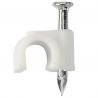China Wire Fastening Round Nail Cable Clip PE and Steel Material White / Black wholesale