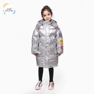 China Breathable Winter Fashion Kids Wear Duck Down Jacket Long Pink Little Girls Parka supplier