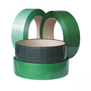 High Tension 25mm PET Strapping Band Roll Green 0.044inch Thickness For Packing Glass