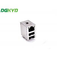China DGKYD711Q170AE5W2D057 Integrated Tab Up Double USB 2.0 RJ45 Network Connector For PCMCIA Net Card on sale