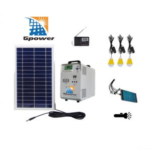 All In 1 100W Solar Home Lighting Kit Rural Solar Power Systems With 3 Bulbs
