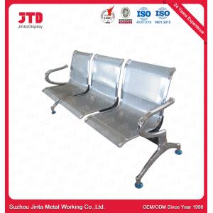 China CE Stainless Steel Airport Chair 4 Wheels SS Chair 3 Seater supplier