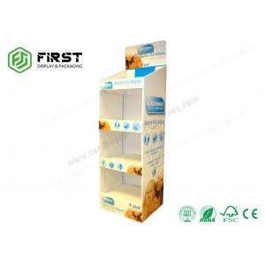 China Custom Supermarket Cardboard Floor Display Stand Foldable POP Carton Display Stand supplier