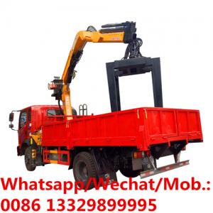 China China knuckle crane boom mounted on cargo truck for sale, CLW 4x2 dongfeng truck mounted crane pickup truck lift crane supplier