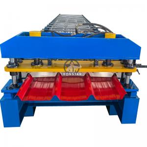 China 4 Ribs 1000mm Width Tr4 Trapezoidal Steel Roof Roll Forming Machine High Strength supplier