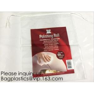 Compostable, Biodegradable Laundry Bags Hospitality Travel Shoe Bags Non-Woven Storage with Rope for Men and Women Large