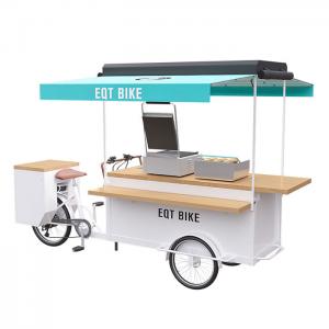 China Electric Stainless Steel Burger Food Cart With Water System And Electric System supplier