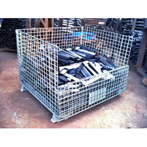 China Folding Stackable Transit Equipment Steel Pallet Cages With U Shaped supplier