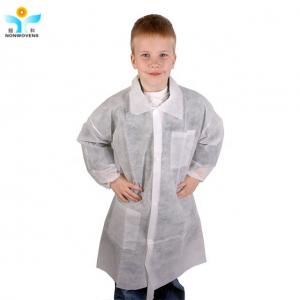 China Unisex YIHE Disposable Childrens Lab Coats PP SMS Nonwoven Collar supplier