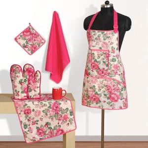 Cooking Kitchen Aprons for Chef Glove and Potholder Set,Mama's Kitchen