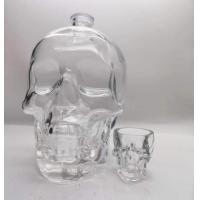 China 3000ML Large Alcohol Bottle glass crystal skull decanter For Vodka on sale