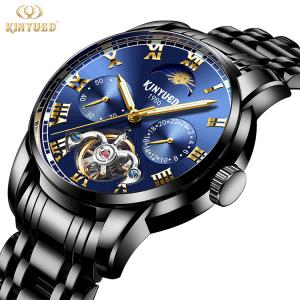 KINYUED watch own brand mens watches in wristwatches manufacturer tourbillon mechanical wristwatch