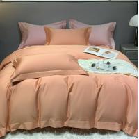 China 100% Organic Bamboo Bedding Sets Duvet Cover Bed Linen Bedding Sets Plain Dye Orange on sale