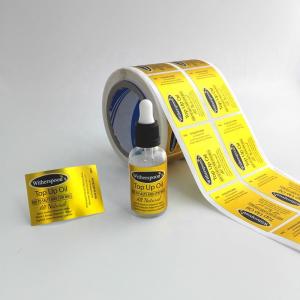 China Heat Resistant PVC Vinyl Sticker 3.5x7.6cm 30ml Dropper Bottle Labels supplier