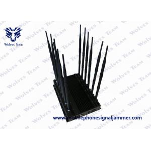 Black Cover Mobile Phone Signal Jammer 6.0kg Weight With 100 - 240V AC Adapter