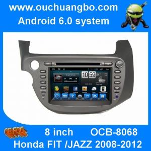 Ouchuangbo car radio  touch screen android 6.0 for Honda FIT JAZZ 2008-2012 with gps navigation bluetooth