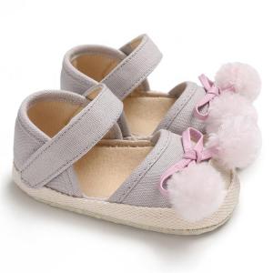 High quality infant sandals soft sole shoes summer sandal shoe for baby girls 2019 with Cute cotton ball