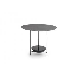 China Simple Style Panna Cotta Table , Bass Design Metal Side Tables Stainless Steel Leg supplier