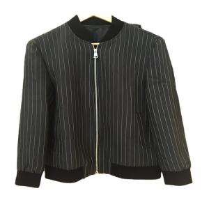 China Toy 200D Polyester Woven White Stripe Suiting Fabric Men Jacket Cloth Live Show High- supplier