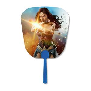 China 17x17cm 3D Round Shape Hand Fan 3D Custom Lenticular Printing For Advertisement supplier
