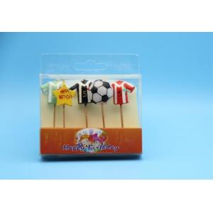 China Football Suit Shaped Birthday Candles For Kids Gift Eco Friendly Smokeless supplier