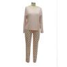 China Homelike Spring / Fall Ladies Loungewear Sets Shallow Pink Mesh Shoulder wholesale