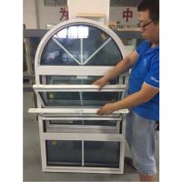 China OEM Arched Double Aluminum Hung Window Fluorocarbon Coating on sale