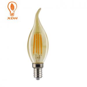 China 240V E14 4W Amber Candle Light Lamp C35 2200k Edison Bulb Filament supplier