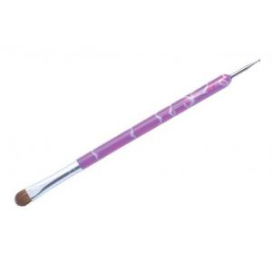 China Colorful Double End Acrylic Nail Brush For Nail Art / Nail Painting Brush supplier