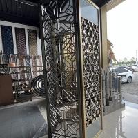 China Hotel Lobby Partition Design Stainless Steel Wall Divider on sale