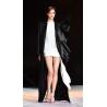Black and white polyester chiffon Satin fabric print by digital Anti-Wrinkle Feeling like Silk