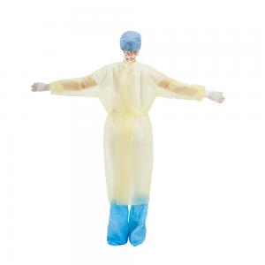 China Non Toxic Polypropylene Isolation Gowns Elastic Cuffs supplier