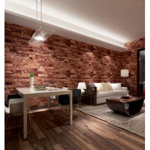 China Contemporary economical waterpoof  3D brick foam Vinyl Wallpaper supplier