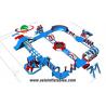 Blue Color Pool 30M 0.6mm PVC Inflatable Water Park