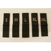 China 100 woven size labels sizes (S-XXL) mixed packs on sale