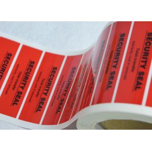 Total Transfer Tamper Evident Security Labels Red Clolor PET Film Material