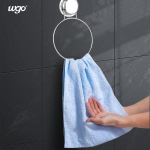 Serviette de bain et de cuisine en acier inoxydable Porte-serviettes de bain rond à ventouse Hauteur de l'anneau de serviette de bain