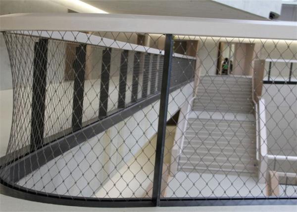 Cuerda de alambre de acero inoxidable de la flexibilidad 50*50m m Mesh For Guardrails Non Rust