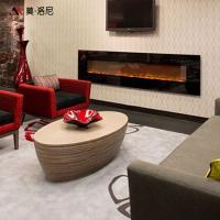 China 78inch Realistic Wood Burning Flames Linear Electric Fireplace Top Hot Air-Outlet on sale