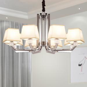 China Cool modern metal chandeliers for indoor home lighting with lampshade Fixtures (WH-MI-40) supplier