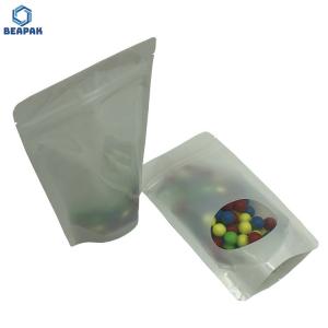 Moisture Barrier Clear Window Zip Top Mylar Stock Packaging Bags