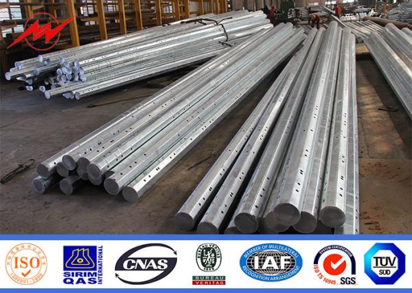 27.5m 60KN GR65 Material Utility Power Poles Transmission 45ft 50ft Height