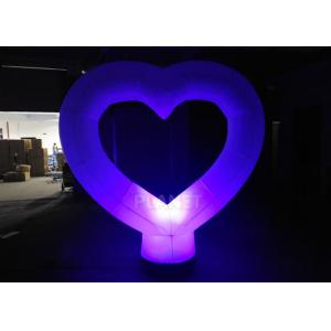 China 2.2 Meter Inflatable Light Balloon Heart Shape For Wedding Decoration supplier