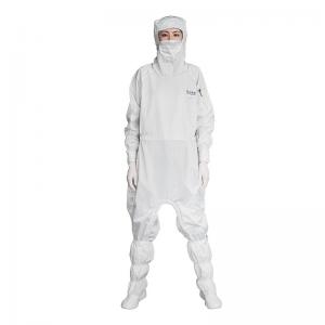 China garments Washable ESD Cleanroom filament polyester thread Coverall Lint Free Clothes Clean Room Lab Coats supplier